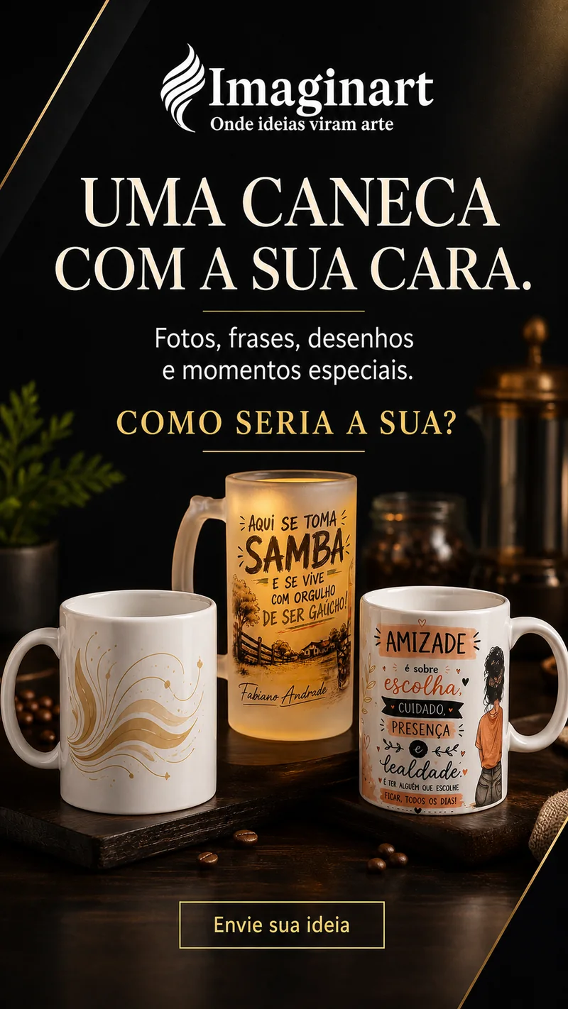 Publicação da Imaginart sobre canecas personalizadas